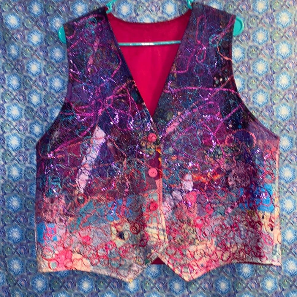 Custom made one of a kind party vest. Mens large